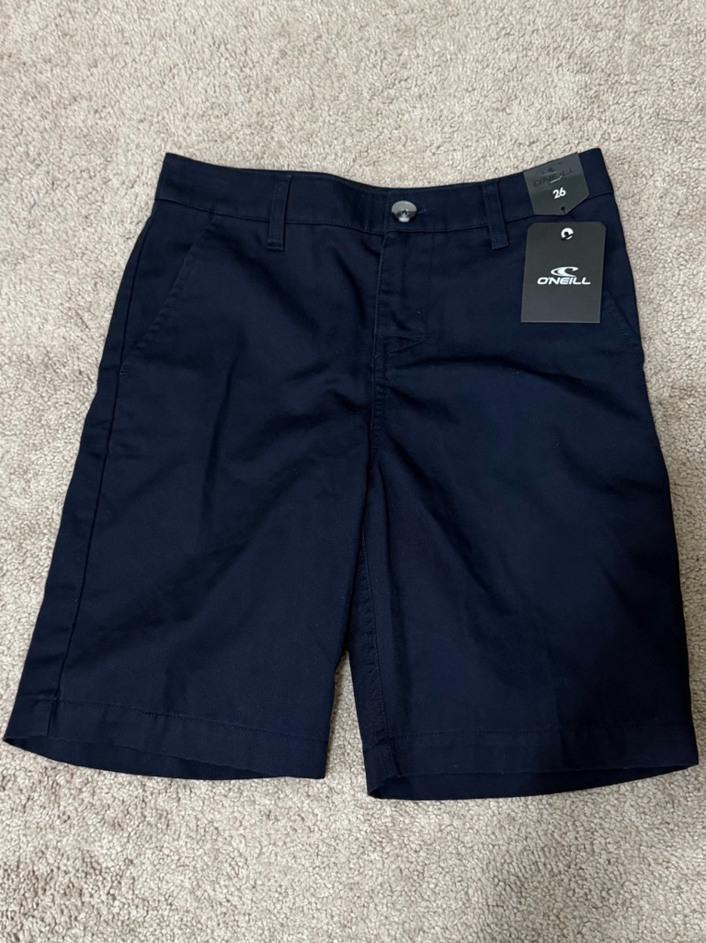 O'Neill Boys Dark Navy Flat Front Chino Shorts